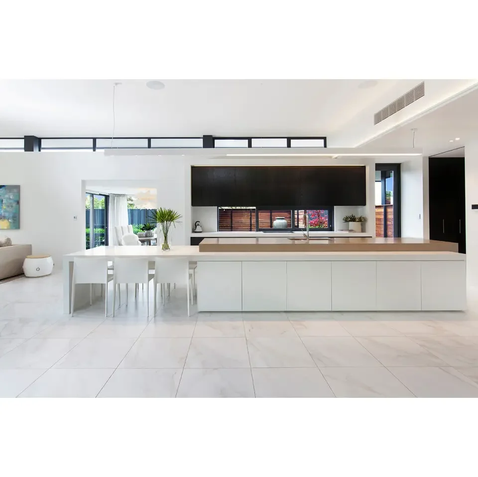 Rental Apartment House Europe Style Matt White Lacquer Small Kitchen Cabinets