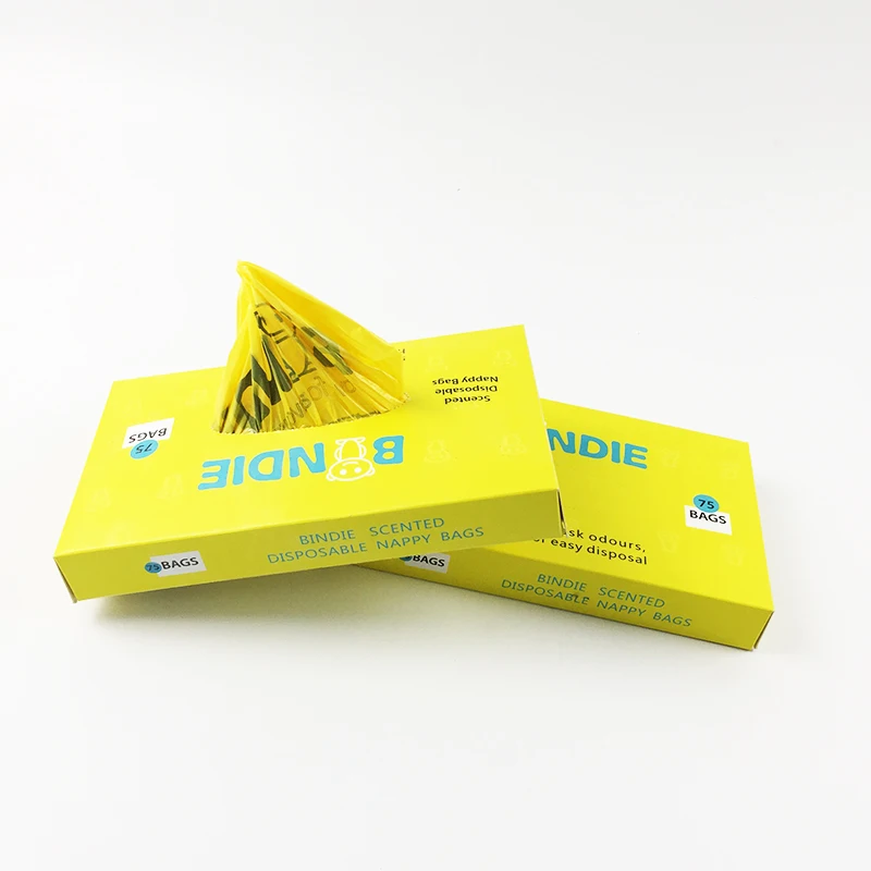 Factory Universal Custom Baby Disposable Diaper Nappy Bag Scented PE Diaper Sacks Disposal Packaging Bags