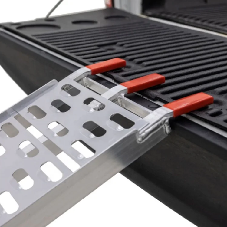 Aluminum Plate Top Ramp 1500lb Capacity Lawn Mover ATV Truck Loading Ramps