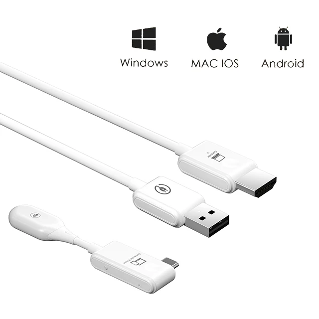 3 in 1 USB A Converter Cable for Iphone Ipad Samsung  Android Phone to TV HDTV