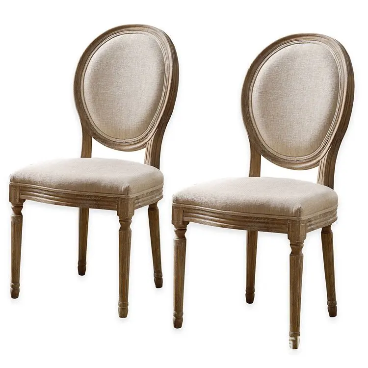 Wholesale American retro solid wood furniture do old round back dining chair hotel cafe restaurant solid wood dining chair