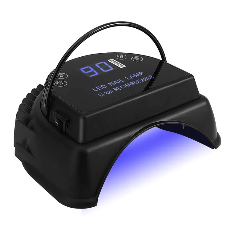 64W UV LED Nail Lamp Light Professional Nail Dryer Rechargeable Gel Nail Polish LED UV Light LCD Display-Infrared Hand Sensor