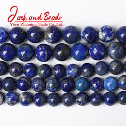 Natural Stone Real Lapis Lazuli Round Loose Beads For Jewelry Making