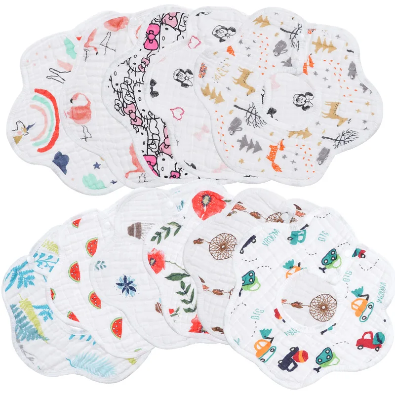 Цветок 100% хлопок махровое полотенце ткань девушки сублимации Baby Bib пустой
