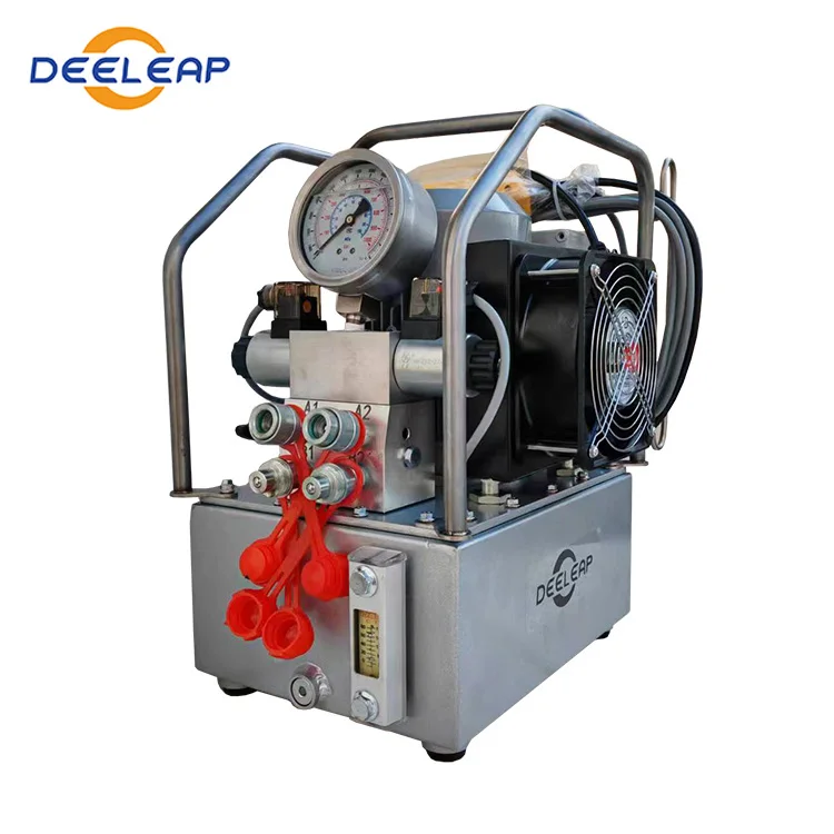 Deeleap PED204 2 speed Electric Hydraulic Torque Wrench Pump Classic with Analog Gauge 2 gallon Usable Oil 220V