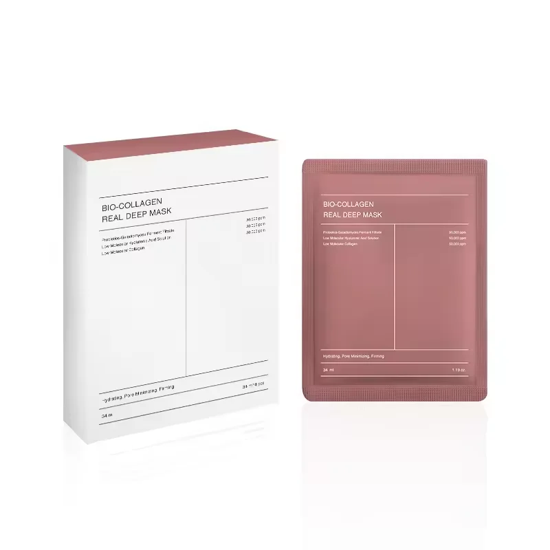 Корейская BIO-COLLAGEN настоящая глубокая маска для лица увлажняющие поры минимизирующие укрепление средств по уходу за кожей косметические средства