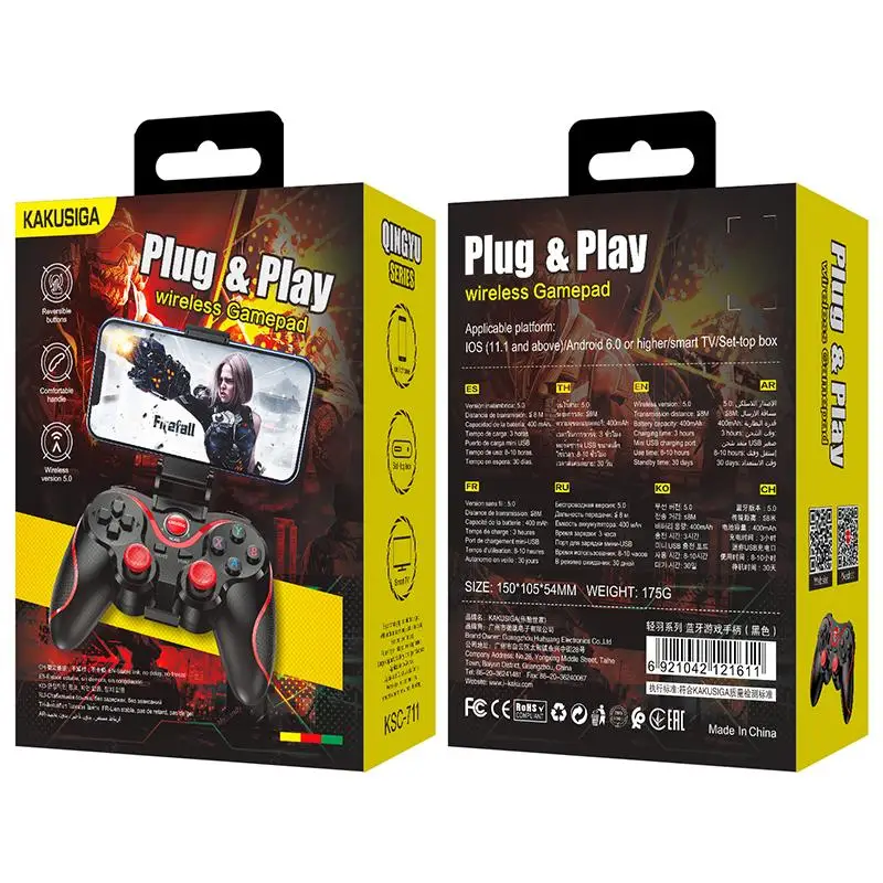 KAKUSIGA High quality Metal Controller Joystick For Pubg Mobile Trigger Gamepad For iPhone Android Phone Shooting Game