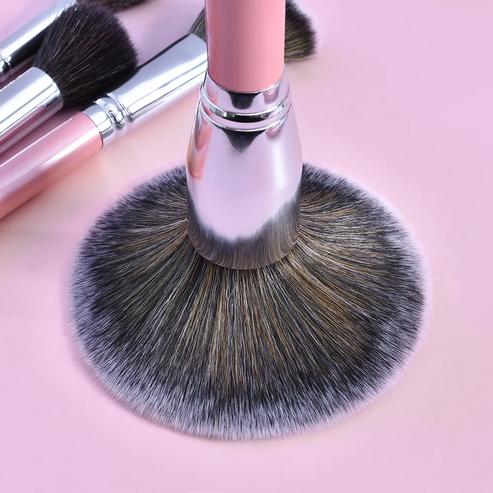16pcs Luxury Pink Makeup brush Kit Vegan Natural Synthetic Hair Free 3D Private Label Makeup brushes set