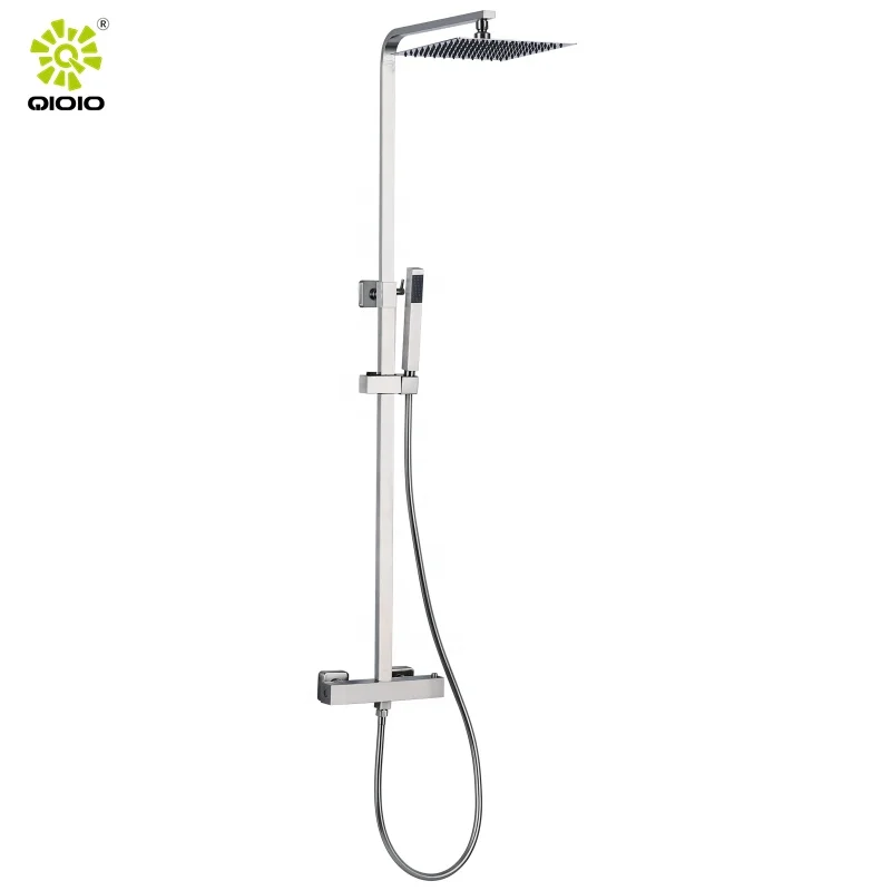 Kaiping NSF cUPC stainless steel 304 316 thermostatic shower mixer valve supply wall mounted square bathroom shower faucet