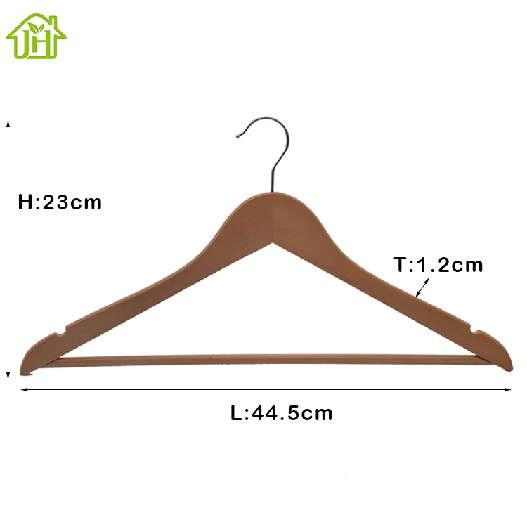 
Factory price Customizable dark wood custom wood closet antique wooden hangers 