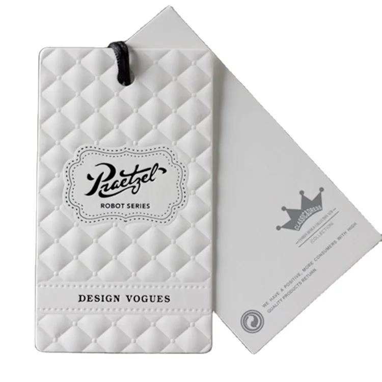 Customized Luxury Hot Selling Hangtags Kraft Paper Embossed Hang Tag For Garment Shoes Clothing