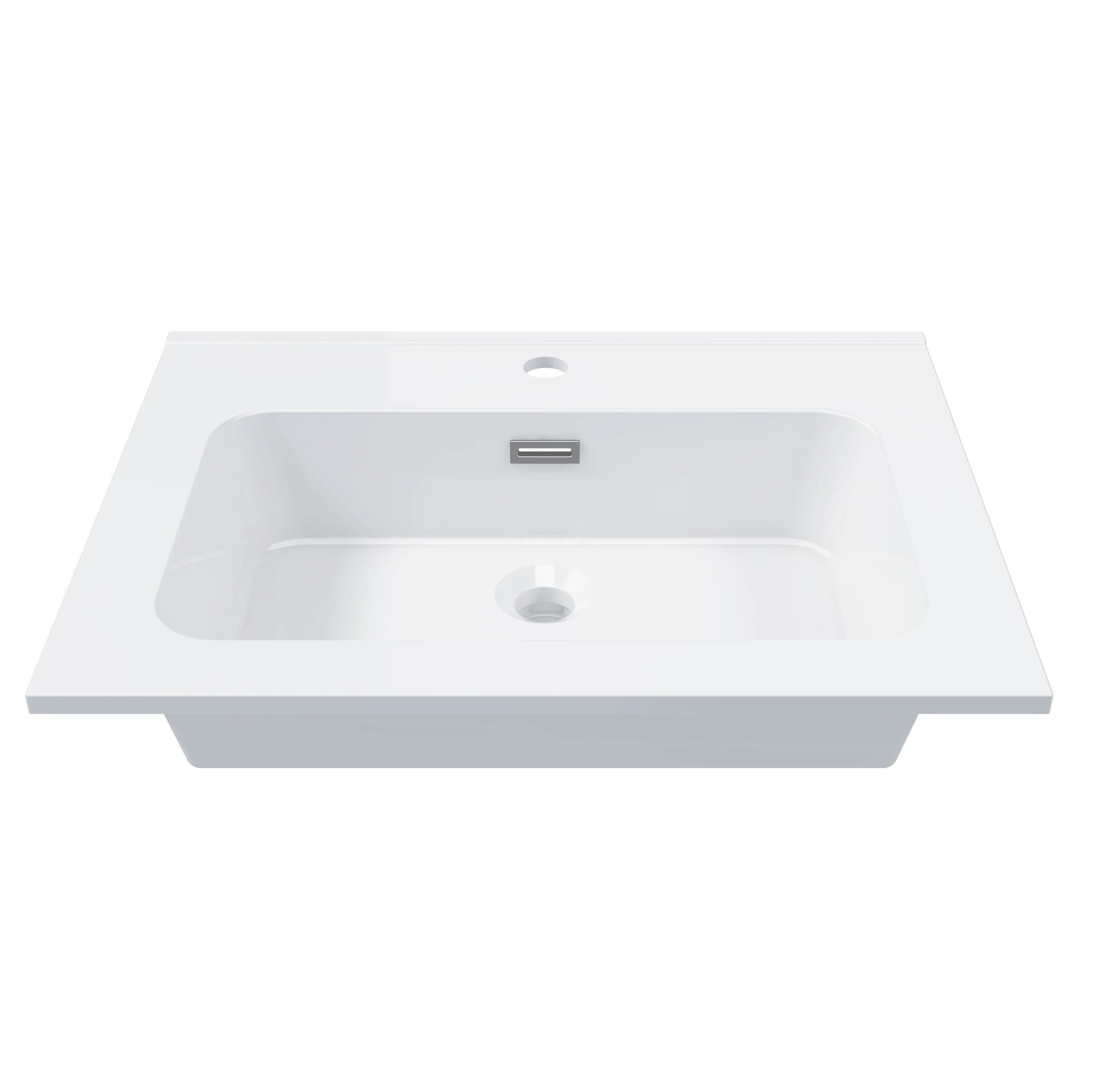 Rectangle semi-counter flat bathroom sink hand wash sink