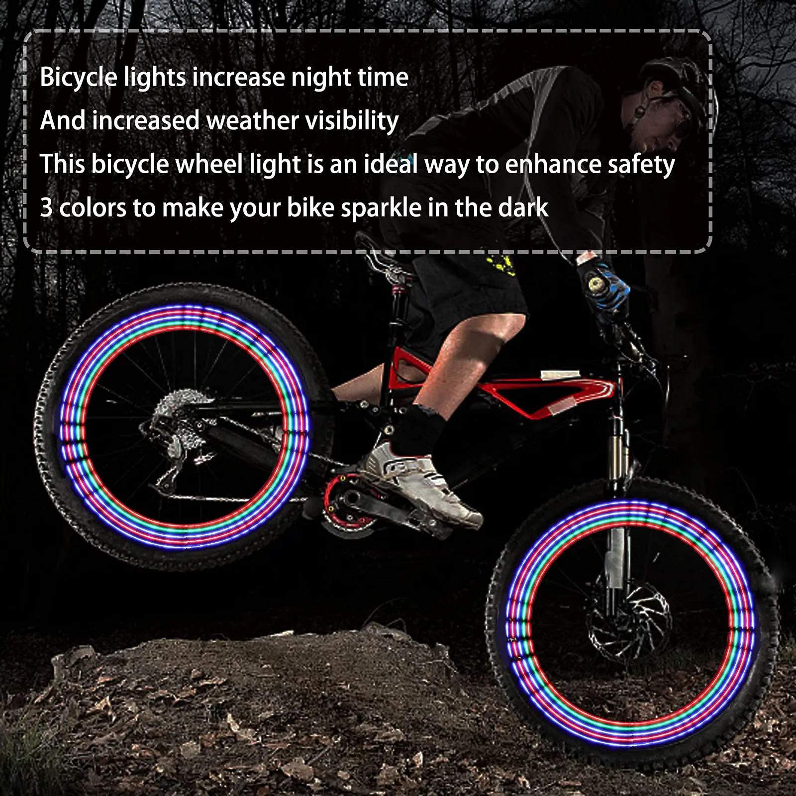 Multicolor Bike Tire Lights Waterproof Cycling Wheels Lights Safety Motorcycle Bicycle Accessories Lamp Led Bike Wheel Lights