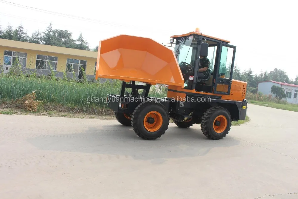 articulated CE  EPA/EURO5 Diesel Engine 4WD 3T Concrete Hydraurlic FCY30R Compact Mini Site Dumper Rotary Bucket For Mining Farm