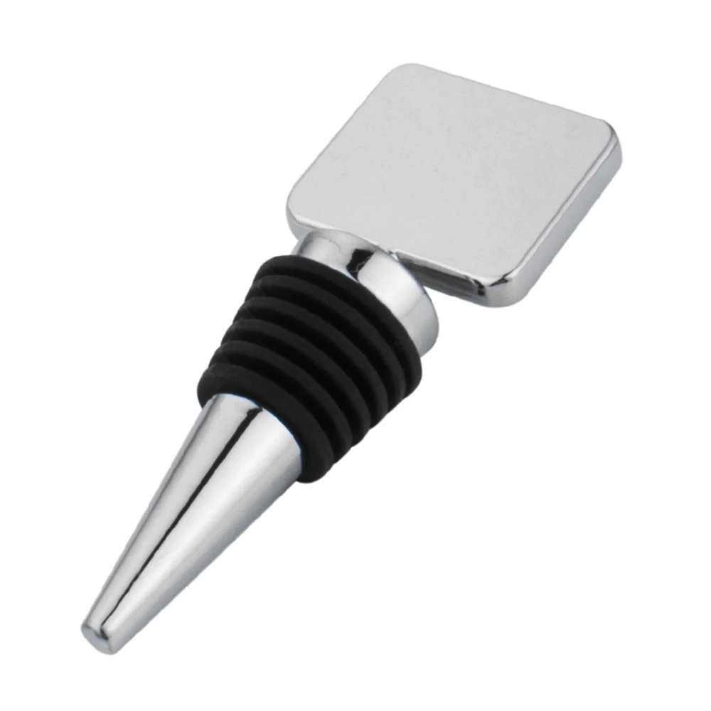Custom DIY Sublimation Wedding Gifts Blank Wine Bottle Stoppers Reusable Sealing Zinc Alloy Blank Wine Stoppers Wine Accessories