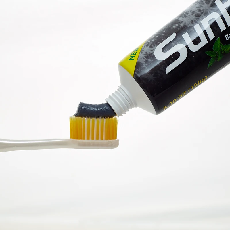 Natural Organic Activated Bamboo Charcoal Teeth Whitening Mint Flavoured Toothpaste Without Fluoride