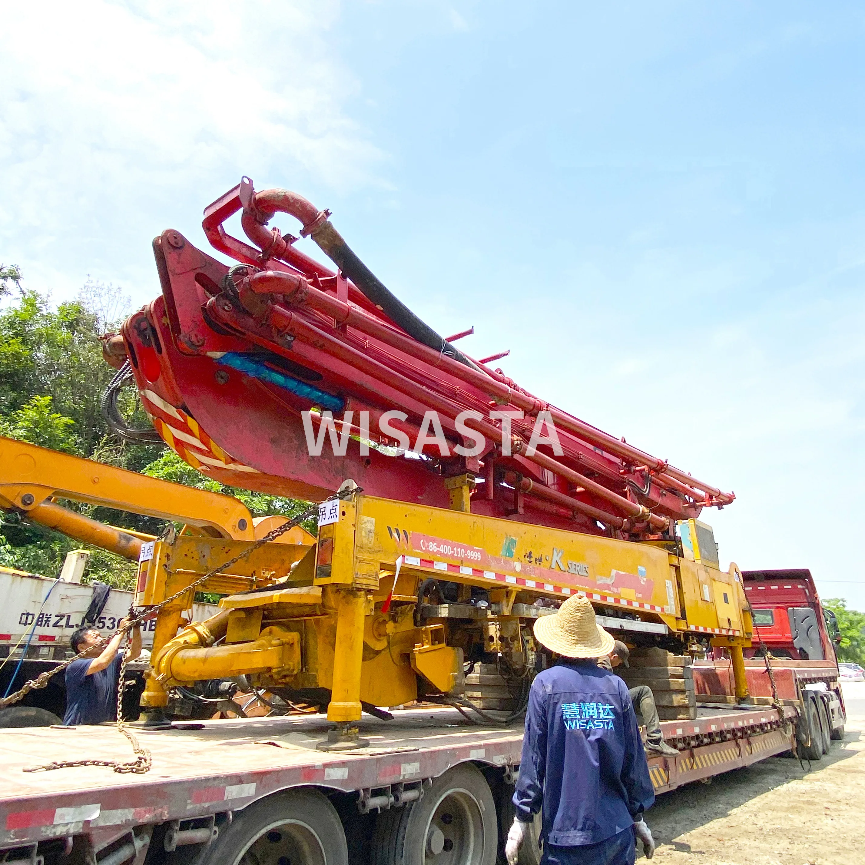 China Brand Cost of 46m Mounted of Small Remote Control Construction Machine SANY XG Used Concrete Pump Without Truck for Sale