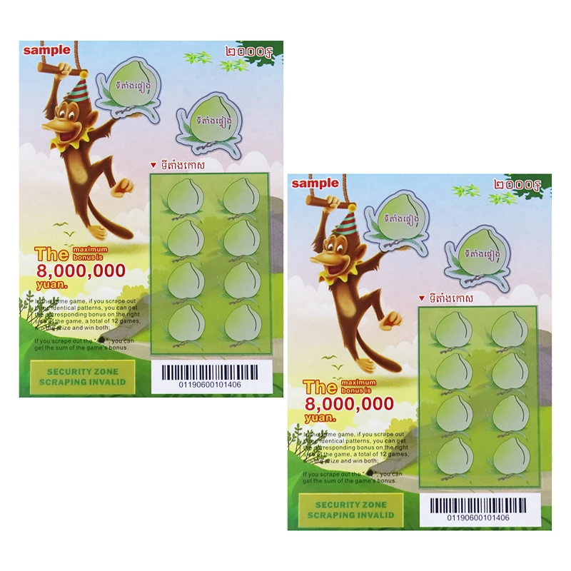 Lottery Digital Printing Scratch Off Card Print Ticket Winning Tickets Holder Custom Manufacturer Cards Lottery