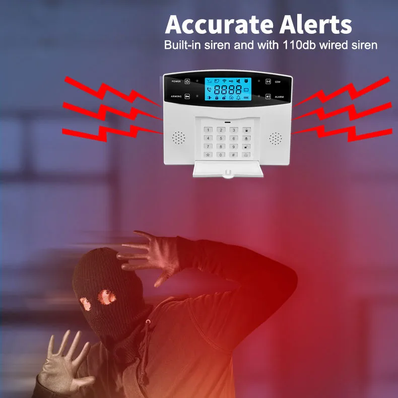 OEM Most Recent upgraded version Nice Design Tuya Smart WiFi Alarm home intruder Wireless GSM burglar fire security alarm system