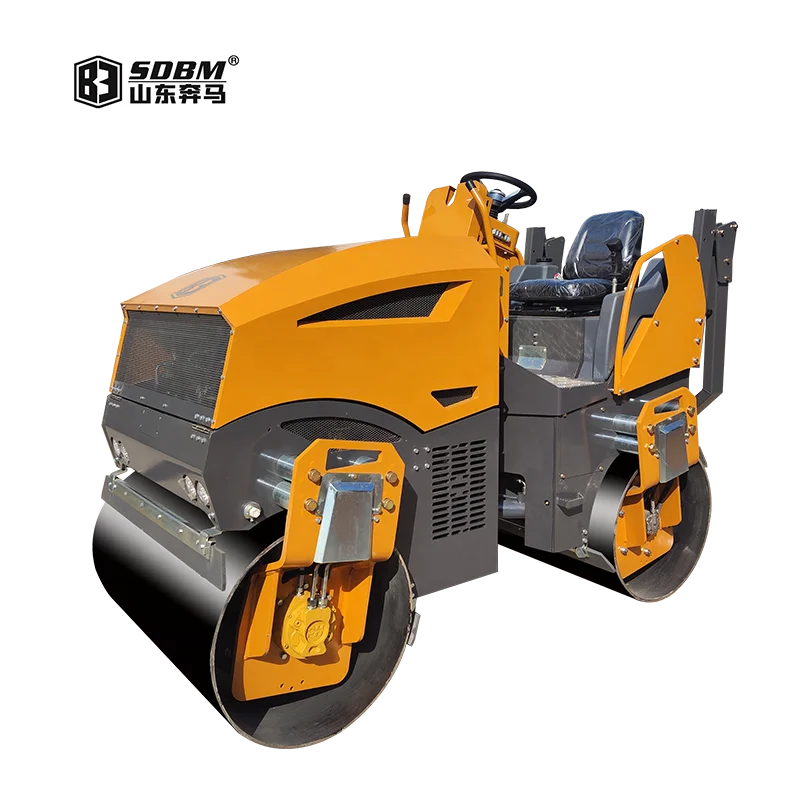 Low price Construction Machinery  Mini Asphalt Double Drum  vibratory Roller 1ton 2ton 3 ton Mini Road Roller compactor