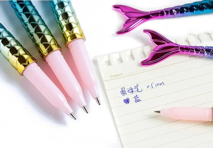 Novelty Mermaid Ballpoint Pen 1mm MermaidGel pen For Promotional Gift School Office Stationery Supplies