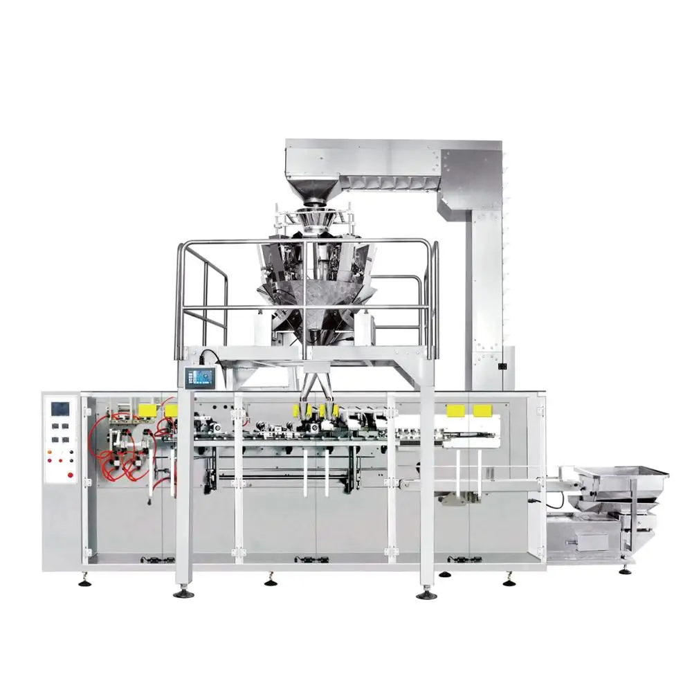 Double inlet horizontal packaging and weighing system filling machine packaging machine multihead weigher