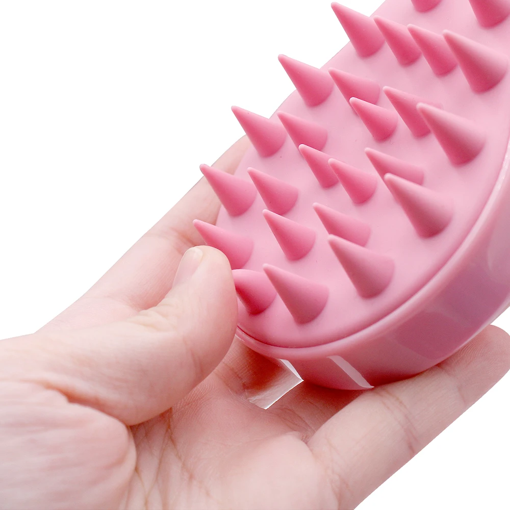 Hot Sale Hair Shampoo Brush Custom Private Label Scalp Detangling Hairbrush Wet And Dry Soft Silicone Hair Scalp Massager Brush