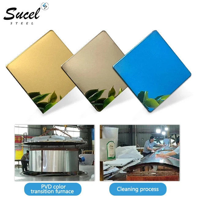 1.0mm Golden Mirror Finish Stainless Steel Sheet For Decoration
