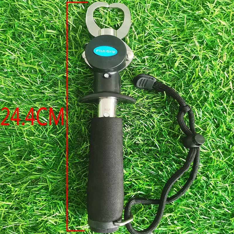 Fish Grip Holder with Scale Stainless Steel Fishing Gripper Fish Lip Grabber Saltwater Fishing Controller