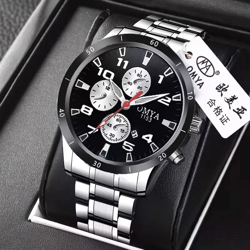 Luxury Brand watch Waterproof men Watch wrist Business Quartz Watches Stainless Steel calendar Dial Casual Man wristwatches