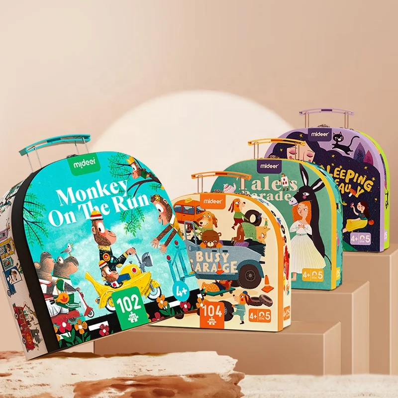 MIDEER MD3026 DINOSAUR AGE Gift Box Puzzle for Kids 104 Pieces Children Birthday Jigsaw Game Educational Toy puzzle