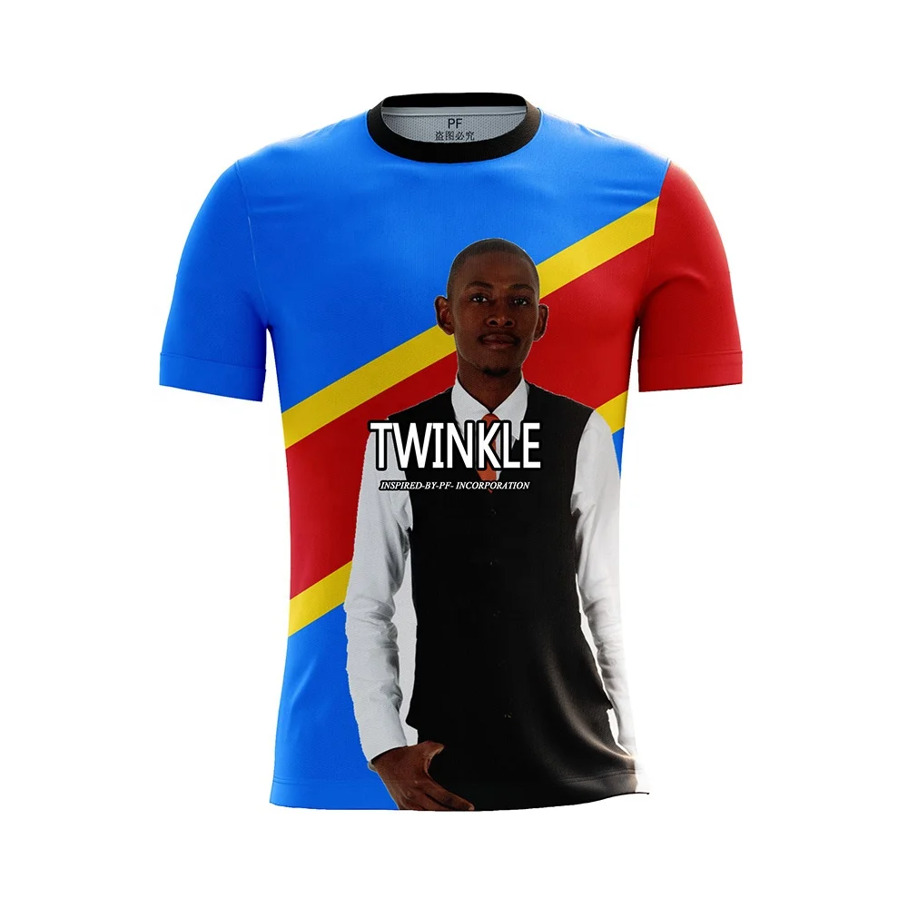 D.R. Congo Kinshasa Africa presidential campaign colorful polo Sublimation transfer Printing vote for president election t shirt