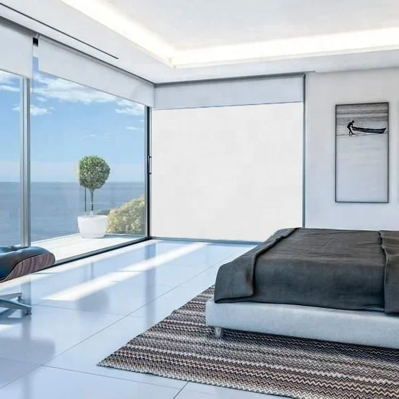 Rushui Sliding Doors Switchable Films Magic Glass Remote Control Dimming Tint Rejection Window Decoration  Balcony UV Block