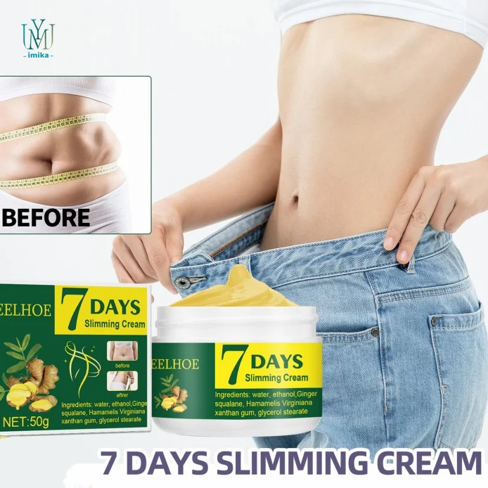 Stomach Belly Fat Burning Slimming Cream for Men and Women Weight Loss Ginger Slimming Cream for Men and Women