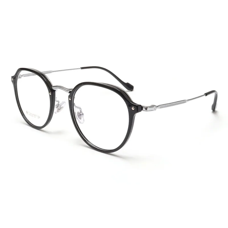 Ultra-light TR90 Glasses Frame Pure Titanium Temple Glasses Frame for Optical Eyewear Men Women Fashion Spectacle Myopia Glasses