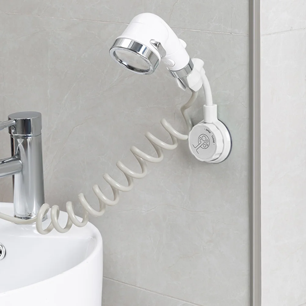 360 Shower Head Holder Adjustable Suction Cup Showerhead Wall Mount Bathroom Bracket Nozzle Base Stand
