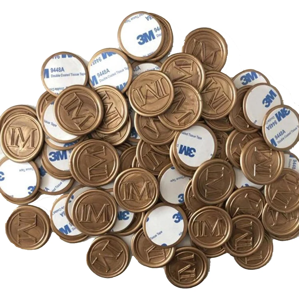 Custom Brand LOGO 3M Self Adhesive Monogram Wax Seal Stickers