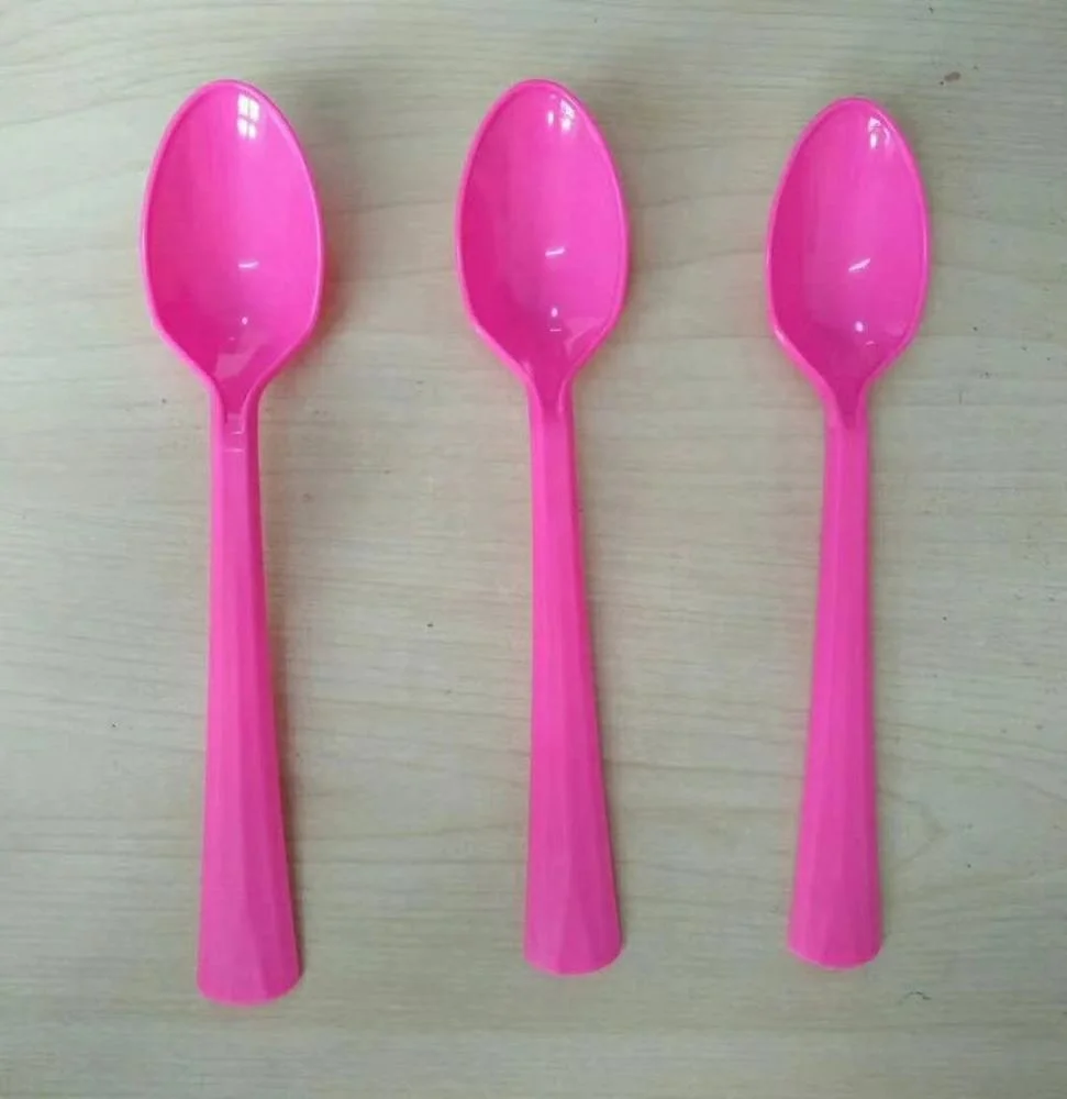 ice cream blue plastic spoon