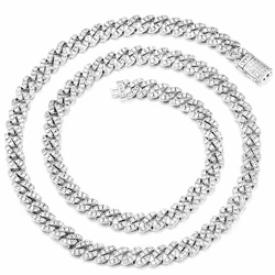 Hip Hop Jewelry Men Women 14K 18K Gold Filled Plated Brass Zircon CZ Diamond Iced Out Miami Cuban Link Chain Necklace