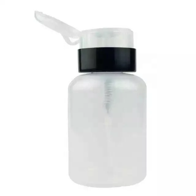 Push Down Empty Lockable Pump Dispenser Bottle for Nail Polish and Makeup Remover