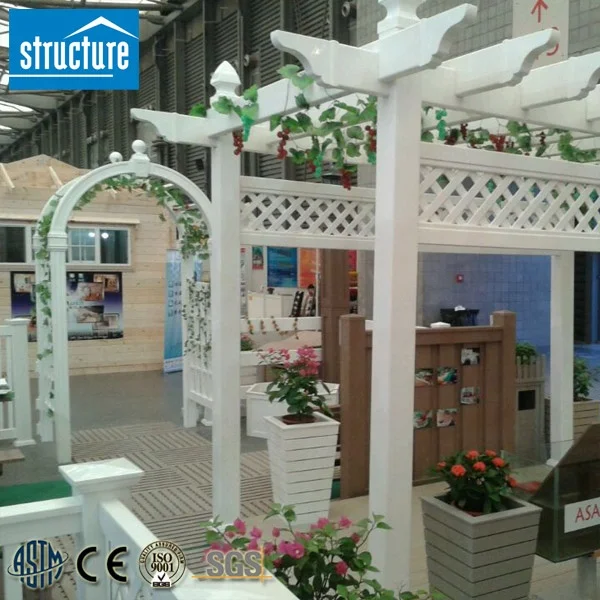 PVC Plastic Arbor Garden Trellis