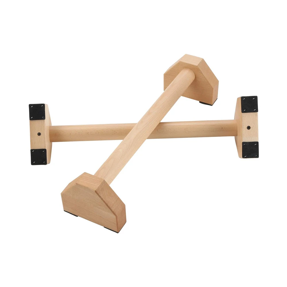 Wood metal Stretch Stand Push-up Stands Bars Calisthenics Handstand Non-Slip Yoga and Gymnastic Training Tool Double Rod