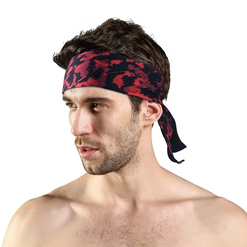 
Fashion Red Sweatband Custom Sports Workout Hairband Headband Sweatband 