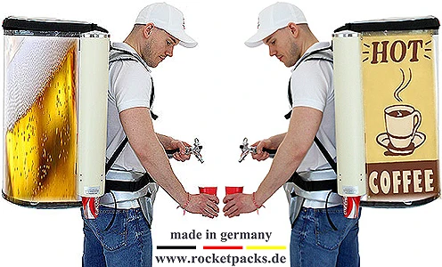 
Rocketpacks Backpack drink Dispenser for 19 Liter Beer Cola Coffee - vendor vending seller hawker mobile portable 