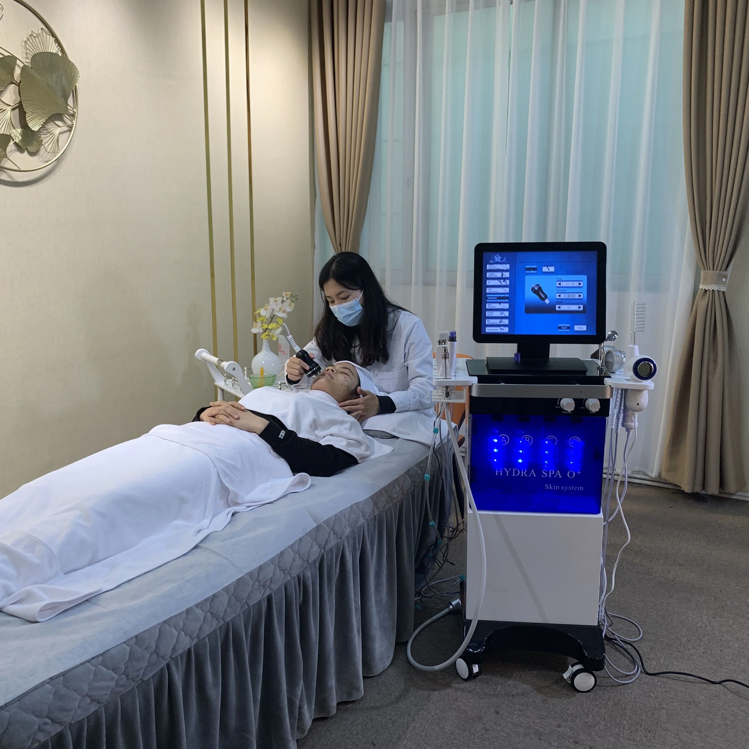 14 in 1 Salon Facial Machine Hydra Oxygen Jet Dermabrasion Hydro Aqua Peeling Beauty Face Equipment