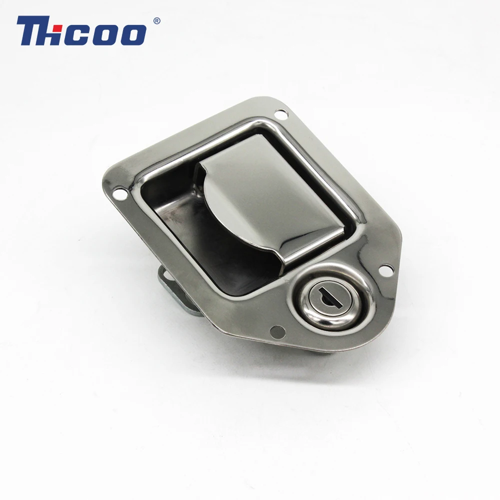 Stainless Steel SUS304 Flush Mount Truck Toolbox Door Locks Paddle Latch Lock