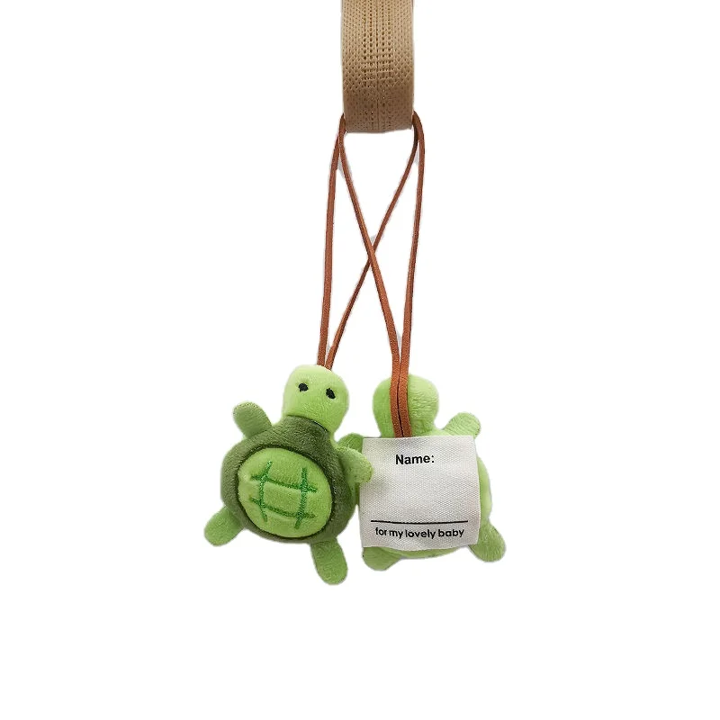 turtle stuffed animals toys diy name Kids bag pendant accessories sea turtle Plush Doll key chains Cartoon turtle plush keychain