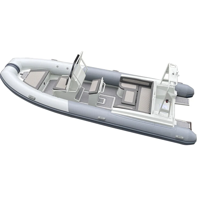 Luxury 21ft Rhib 640 High Speed  Aluminum RIB Double Hull Hypalon/PVC Inflatable Boats
