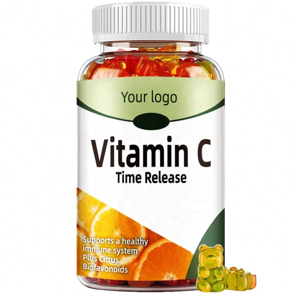Hot Selling Custom Vitamin C Gummies Candy for Adult and Kid Bears Gummy Candy Sweet Fruity Flavor Bottle Packaging Orange from