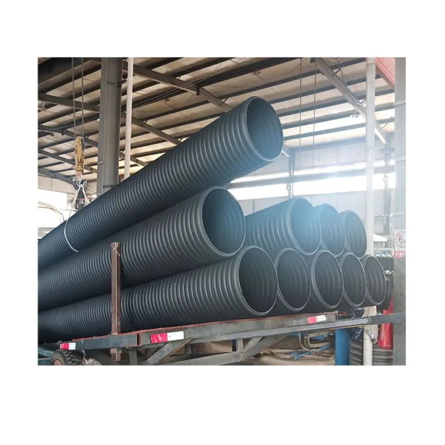 Черная hdpe двухслойная гофрированная 48 водостойкая труба HDPE пластиковая водосточная цена для дренажа